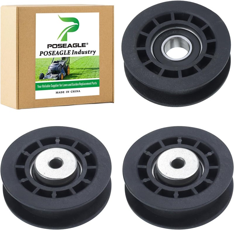 POSEAGLE 2 Pack 587973001 Idler Pulley with 587969201 Idler Pulley Replaces 581904001 580364301 for LC221A L221A L321AH HU675AWD HU700AWD HU725AWDE HU775AWD HU800AWDH LC356AWD Lawn Mowers - Image 1